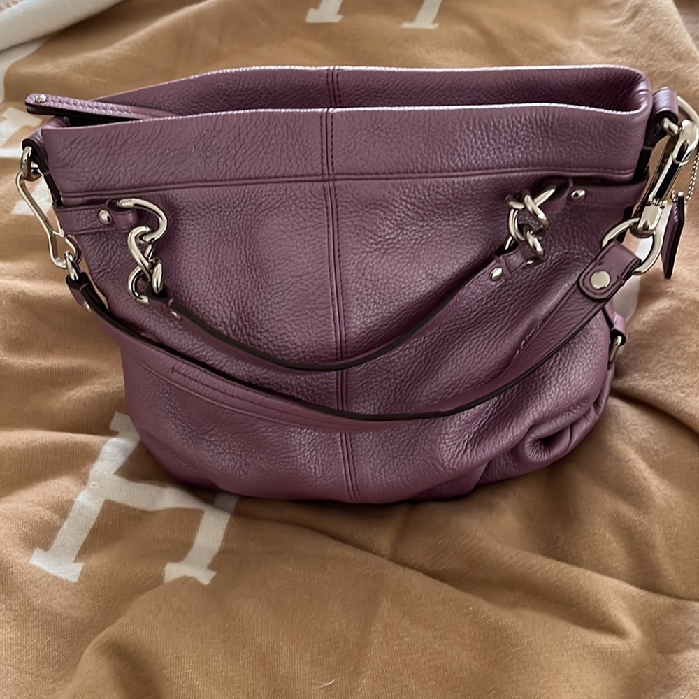 Lilac Leather Coach Bag Very Light Used